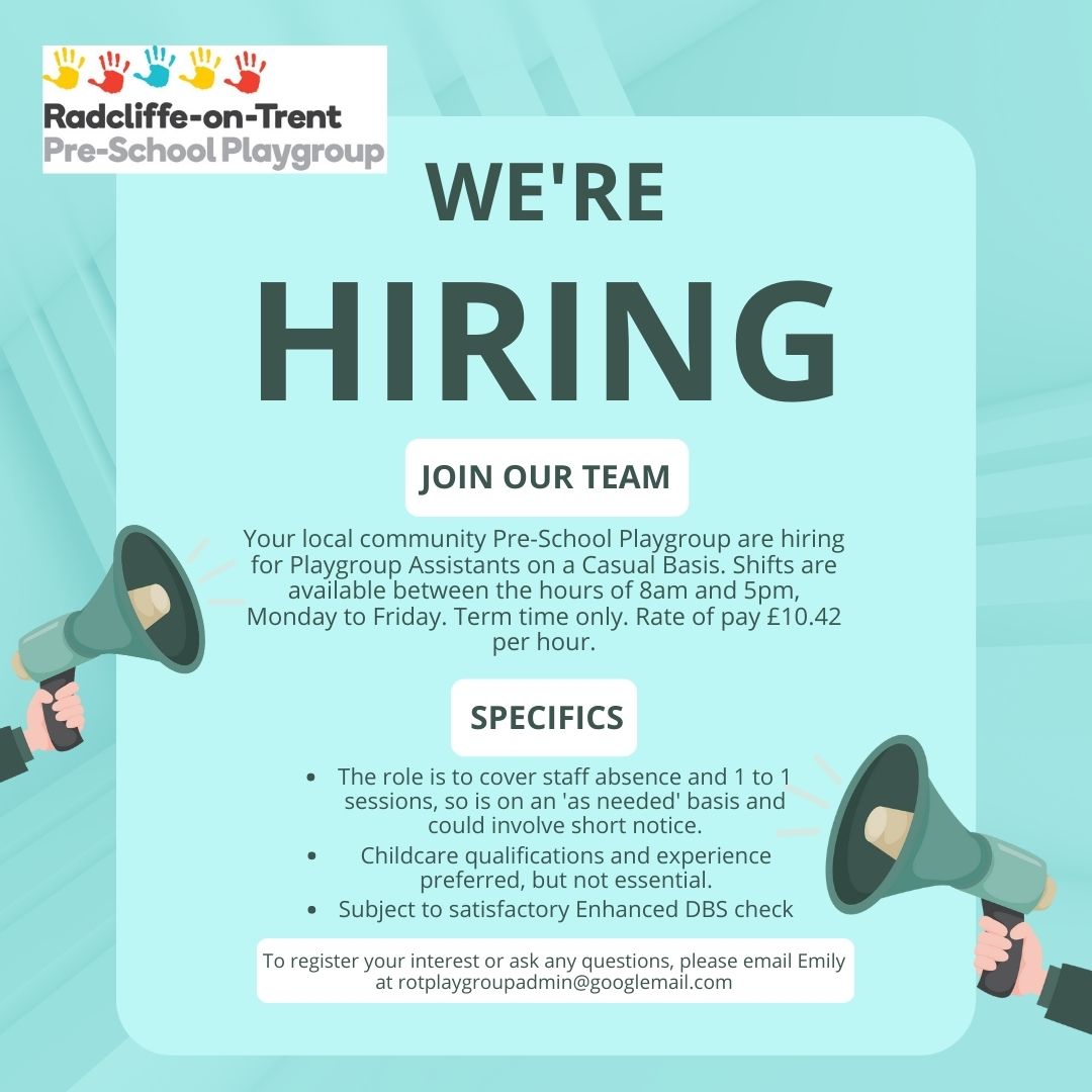 We’re Hiring! Childcare Jobs Radcliffe